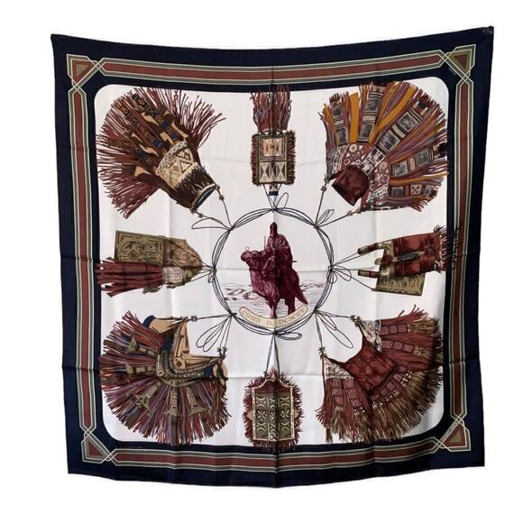 Hermes Hermès Cuirs Du Desert Silk Scarf 90cm Square Carre - Picture 1 of 16